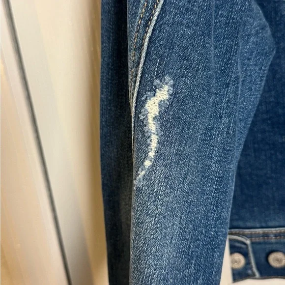 Judy Blue Distressed Indigo Jean Jacket - Picture 9 of 14